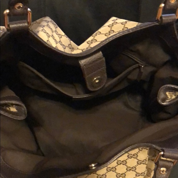 ๐ฏ Authentic Gucci large canvas shoulder bag - Picture 3 of 6